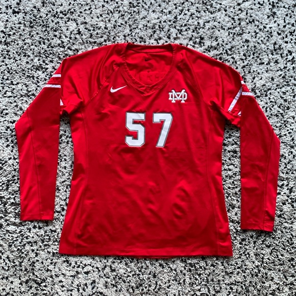 Nike Mater Dei High School Girls Volleyball Jersey Red Long Sleeve Stretch Large - Picture 2 of 14